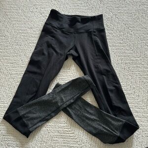 Lululemon black leggings with grey ankle socks